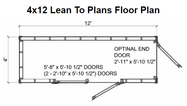 4x12 Lean-To Shed Kit - Parr Lumber