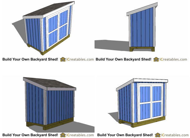 4x8 Short Lean To Shed - Parr Lumber